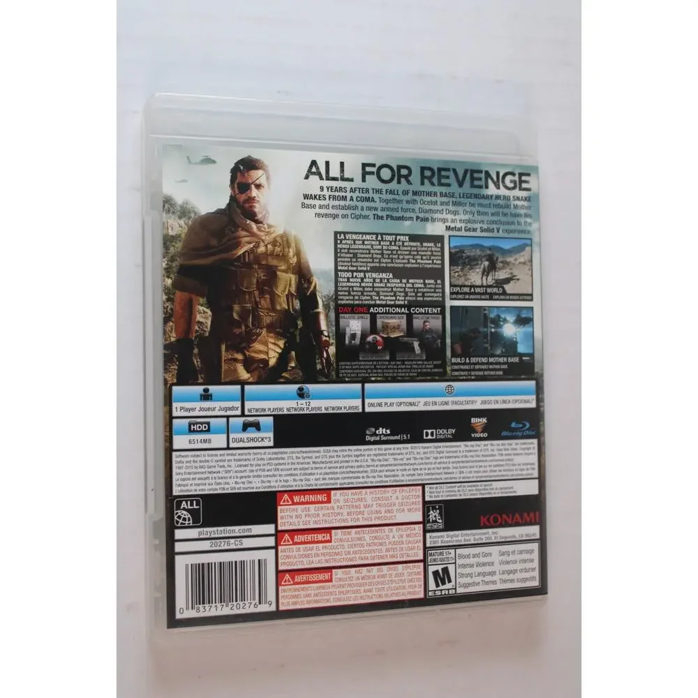 Metal Gear Solid 5 V: The Phantom Pain Day One Edition (Sony PS3) Complete